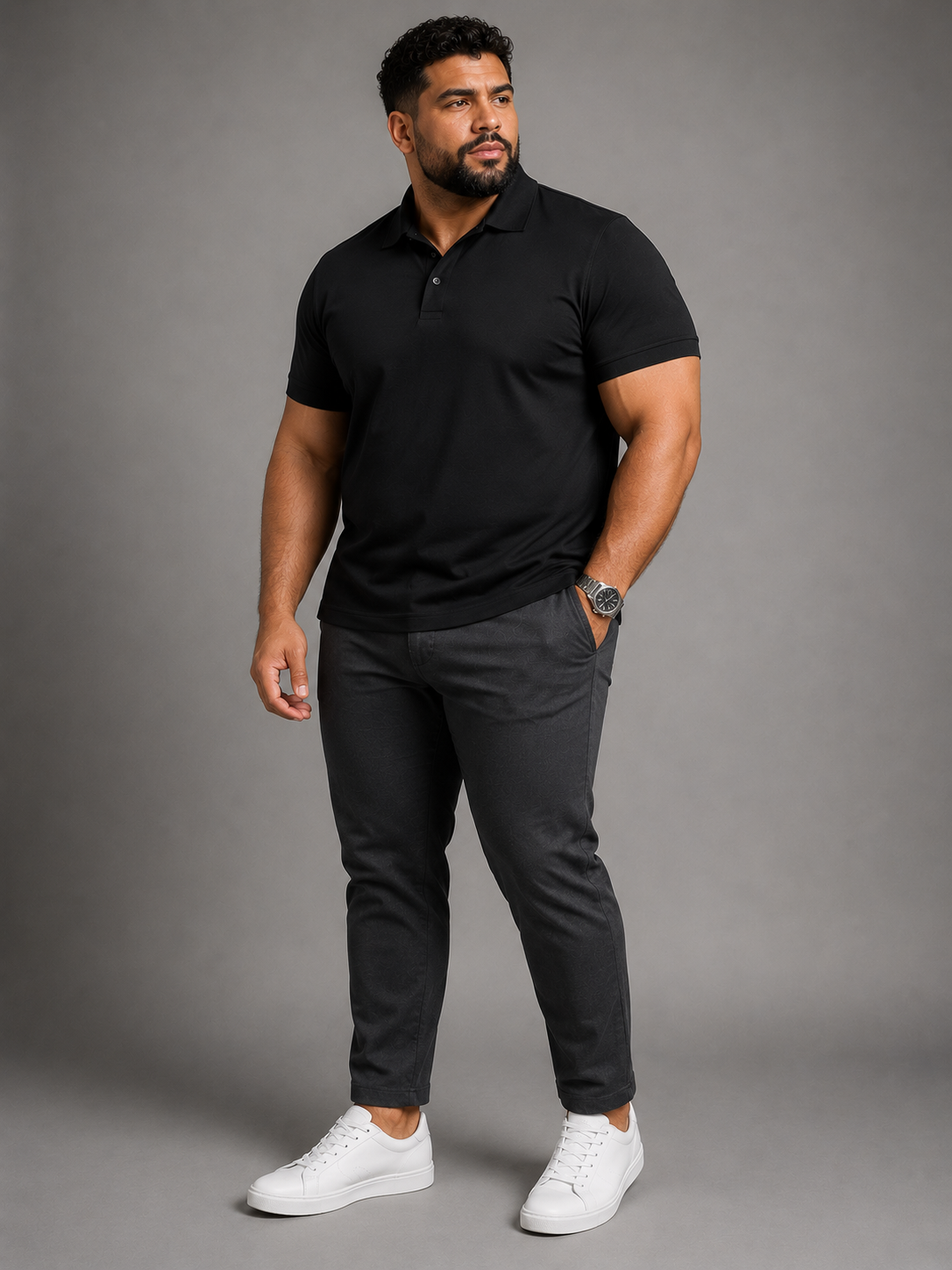 Elixra Men's Fitted Polo Shirt