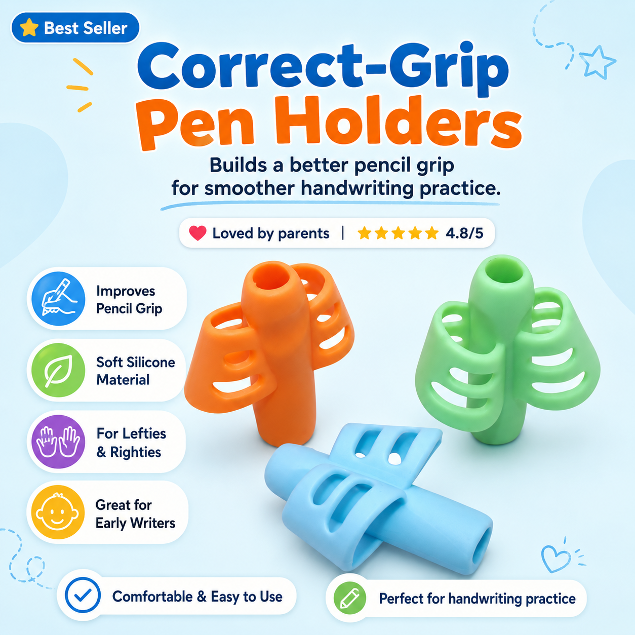 (4 Pack) Pen Correction Grip