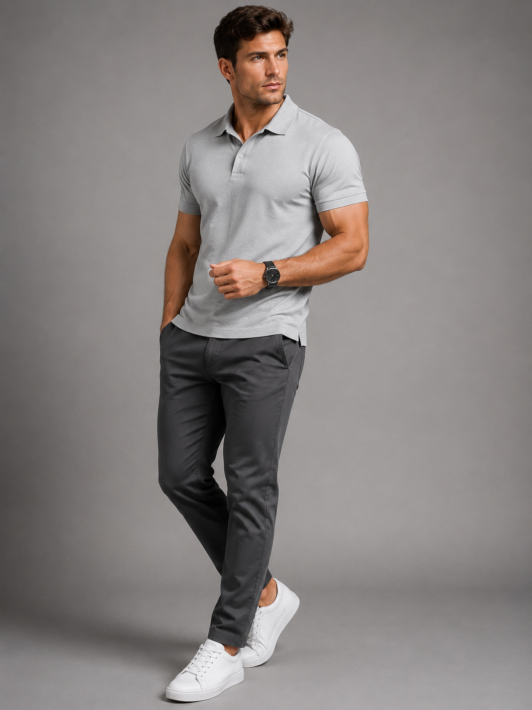 Elixra Men's Fitted Polo Shirt
