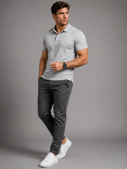 Elixra Men's Fitted Polo Shirt